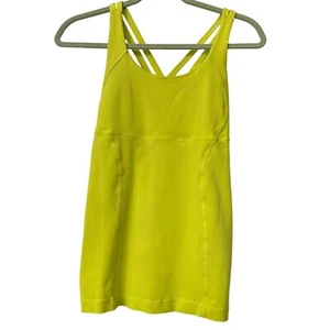 Lululemon Lemon Lime Cross Back Tank Top Athletic Workout Top No size Tag (Size - Picture 1 of 5