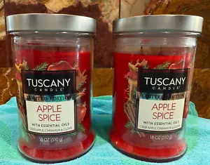 2PK Tuscany Candle Limited Edition ~ Apple Spice ~ 18 OZ EACH ~ FAST SHIP ~NEW - Picture 1 of 3