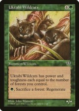 Uktabi Wildcats Mirage NM Green Rare MAGIC THE GATHERING MTG CARD ABUGames