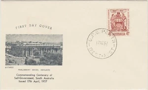 Australia 1957  FDC  South. Australia Self-Gov. Cent. on a Guthrie cachet Cover - Picture 1 of 2