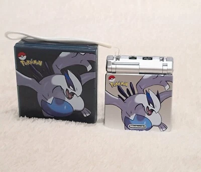 Nintendo Game Boy Advance SP X Lugia Pokemon Silver Boxed Retro Handheld Console - Image 1 of 4
