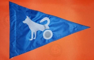 Bandiera triangolo cane disabili personalizzata bicicletta triciclo reclinabile rimorchio scooter - Foto 1 di 6