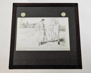 Antikes s/w illustriertes magisches Laternendia Louis Baumer 1.WK Punch Comic Cartoon - Bild 1 von 3