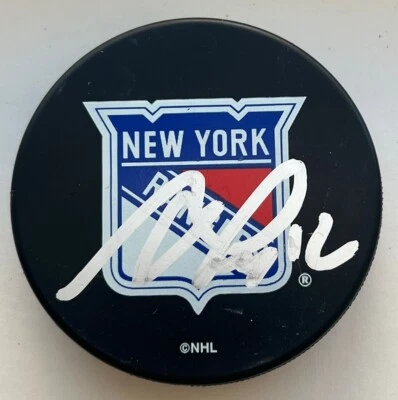 Подписанный логотип New York Rangers Puck Kings Wild Мариан Габорик - Изображение 1 из 2