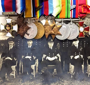 WW1 DSO & Order St Anne Royal Navy medals Lt Commander King sank UC-46, Jutland - Picture 1 of 22