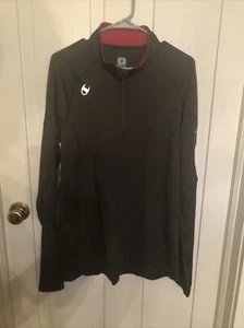 Champion Double Dry Quarter Zip Long Sleeve With Logo Mens Large Green - Picture 1 of 3
