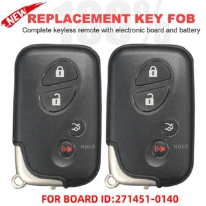 2 UNLOCKED SMART KEY KEYLESS REMOTE NEW KEY FOB FOR LEXUS HYQ14AAB 271451-0140 - Picture 1 of 5