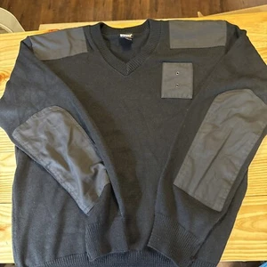 BLAUER 205 VNECK COMMANDO STYLE SWEATER POLICE Black X Large - Picture 1 of 10
