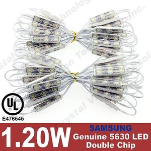 [100 Stück] Crystal Vision Samsung Weiß 5630 LED Modul Einsteck-Objektiv 1,20W IP68 - Bild 1 von 9