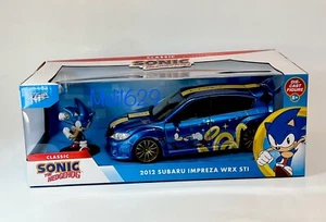 JADA 1/24 2012 SUBARU IMPREZA WRX STI W/SONIC THE GEDGEHOG FIGURE - Picture 1 of 6