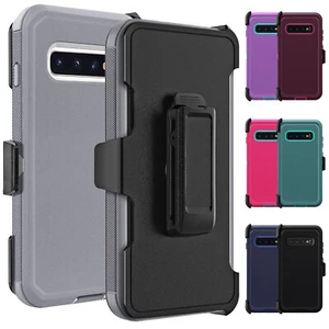 For Samsung Galaxy S10/S10+/S10e Heavy Duty Shockproof Case Cover + Belt Clip - Picture 1 of 54