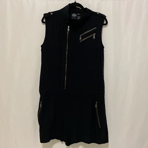 Harley Davidson Womens Black X-Large Zip Viscose Romper - Picture 1 of 13