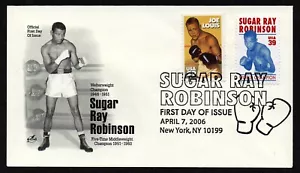 USA, SCOTT # 4020 & 2766, ARTCRAFT FDC COVER - BOXING SUGAR ROBINSON & JOE LOUIS - Picture 1 of 1