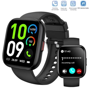 Smart Watch For Men/Women Bluetooth Heart Rate Sports Watch For Samsung iPhone - Picture 1 of 13