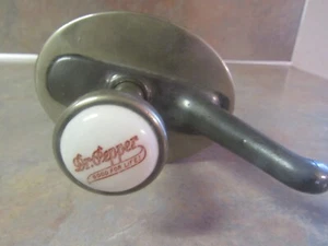 VINTAGE DR PEPPER SODA FOUNTAIN CANISTER SYRUP PUMP DISPENSER WITH PORCELAIN CAP - Picture 1 of 7