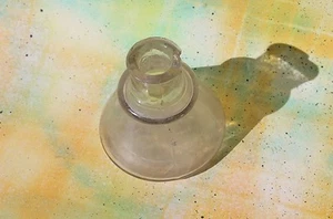 Vintage Clear Glass Sloping Shoulder Round Inkwell Bottle FREE SHIPPING! - Picture 1 of 10