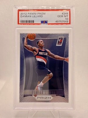 Damian Lillard 2012 Panini Prizm Rookie RC #245 PSA 10 Blazers - Image 1 of 2