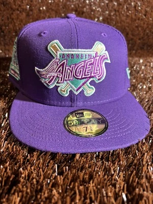 Anaheim Angels LA New Era 59fifty Side Patch Fitted Hat Size 7 3/8 NEW - SICK - Image 1 of 4