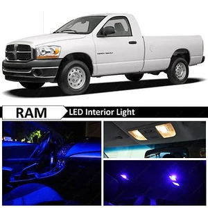 9x Blue LED Lights Interior Package Kit for 2002-2008 Dodge RAM 1500 - Foto 1 di 11