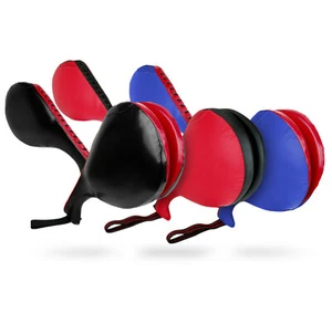 Double Paddle Kicking Target Strike Pads TKD Kickboxing Karate MMA Training Pads - Picture 1 of 11