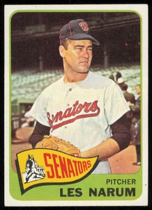1965 TOPPS BUSTER NARUM WASHINGTON SENATORS #86 EX - LINE