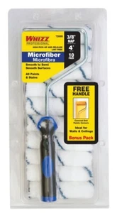 NEW Whizz 25009F PACK (10) Paint Roller Covers, Blue/White 4" X 3/8" MICROFIBER - Picture 1 of 1