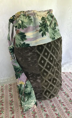 Bolso/Cartera Darling Sobre el Hombro Vintage Tela Terciopelo Corteza Hecho a Mano Foto 1 de 4