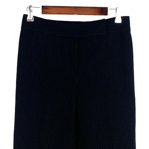 Womens bootcut career dress pants size 4 x 31 black pin striped fully lined - Picture 1 of 6