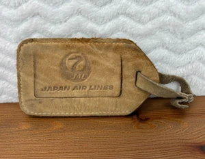 BOLSO DE CUERO VINTAGE JAPAN AIRLINE JAL clase ejecutiva etiqueta - Imagen 1 de 4