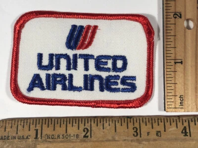 Vintage United Airlines Logo 2” x 3” Patch Iron On Airplane Aviation Plane - Image 1 of 2