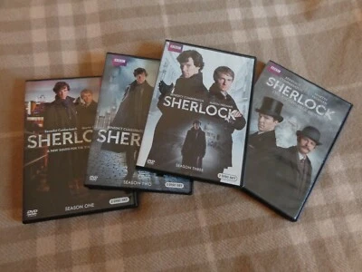 SHERLOCK: Seasons 1, 2, 3, & Abominable Bride 7 DVDs, B. Cumberbatch, M. Freeman - Image 1 of 4