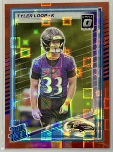 Tyler Loop - 2025 Donruss Rated Rookie #382 Red Pandora Prizm Ravens RC - Bild 1 von 2