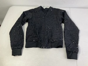 BALERA Black Sequin Zipper Jacket. Size SC. Excellent Condition. - Picture 1 of 8