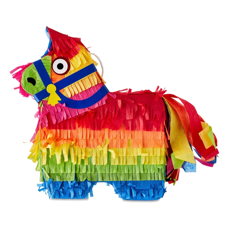Mini Multi-Color Donkey Pinata, 7.25",  - Image 1 of 4