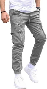 Pantalones de chándal Bilitry grises de carga para senderismo al aire libre talla XL - Imagen 1 de 6