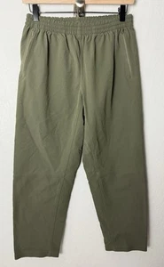 Outdoor Voices RecTrek Womens Drawstring Pull On Pants MEDIUM Green Zip Pocket - Picture 1 of 4
