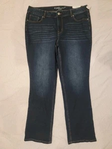 NWT Women's plus 20W Long M Jeans by Maurices stretch jeans: Mid Rise Slim Boot - Picture 1 of 8