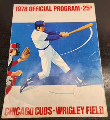 1978 MLB Chicago Cubs Wrigley Field Official Program Scorecard - Unscored - Image 1 of 4