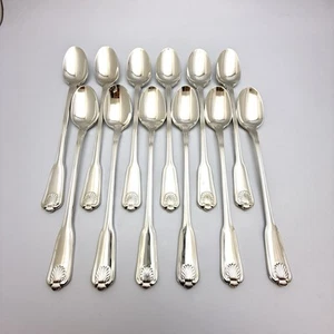 Towle Boston Shell Silverplate Iced Tea Spoon 12Pc Set - Picture 1 of 11