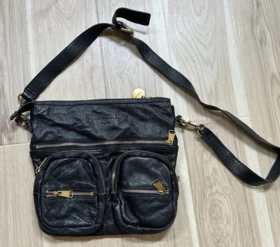 Bolso de mano/cartera bandolera de cuero negro Liebeskind Berlin Anny Safari Foto 1 de 4