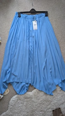 Mango Blue Midi Skirt Size M - Image 1 of 3