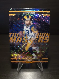 Mosaico Panini 2025 - Kurt Warner #19 Touchdown Masters naranja fluorescente Prizm - Imagen 1 de 2