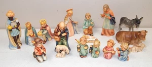 Neuwertig!! Keine Crazing!! Vintage 15-teiliges "HUMMEL KRIPPENSET" #214 Serie LOT - Bild 1 von 5