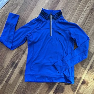 Victoria’s Secret PINK Women’s Size SM Royal Blue Long Sleeve Activewear Shirt - Picture 1 of 18