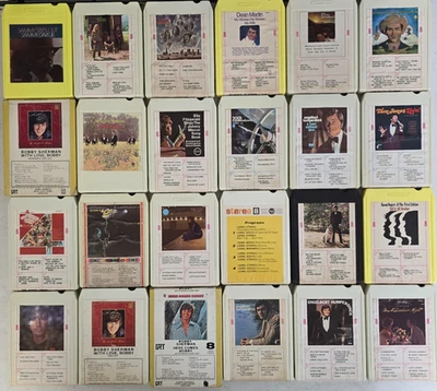 Lot of 24 Early Ampex Carts Rock Jazz Pop - Vintage 8 Track Tape Cartridge #232 - Image 1 of 4