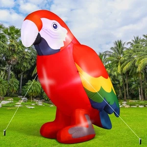 4.92 ft Inflatable Parrot Outdoor Decoration Blow up Flying Scarlet Macaw wit... - Picture 1 of 6