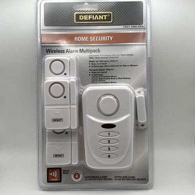 Defiant Wireless Door Window Alarm Kit 4pc Home Security Entry Alert System New - Image 1 of 4