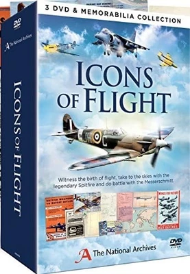 Icons of Flight DVD (2013) Certificado E Região 2 História Spitfire Messerschmitt Filme de Guerra - Imagem 1 de 4