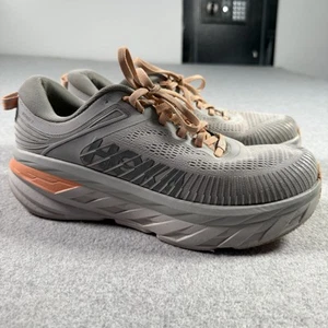 Hoka One One Bondi 7 Womens Size 9.5D Wide Running Shoes Harbor Mist Sharkskin - Picture 1 of 11