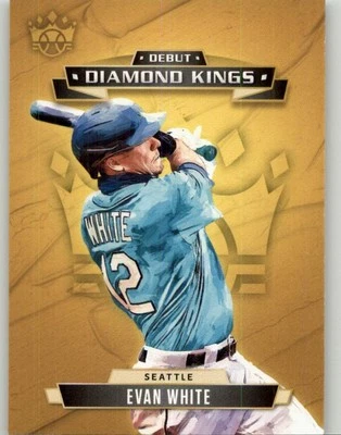 2021 Panini Diamond Kings Evan White Debut Diamond Kings #DDK-SM Mariners - Image 1 of 2